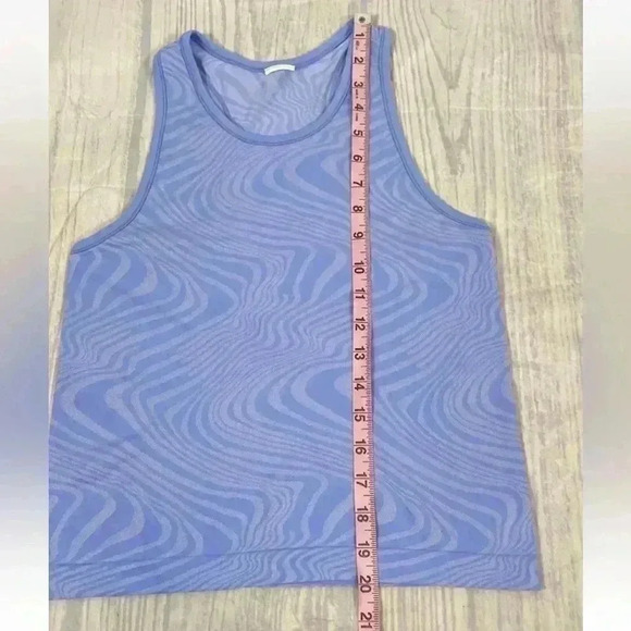 Athleta Momentum Seamless Stretch Racerback Tank Top Periwinkle Athletic Size L - Picture 10 of 13